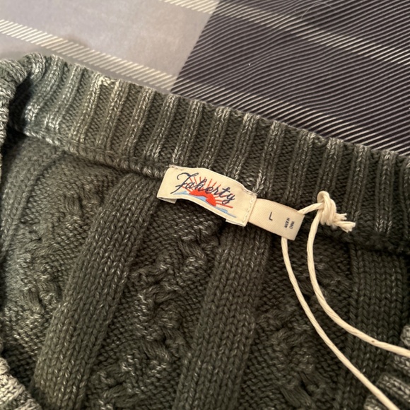 NWT Faherty organic cotton green sweater vest. Still on the website. - Picture 3 of 8